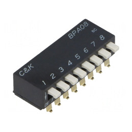 Comutator DIP-SWITCH 8 Secțiuni OFF-ON 24VDC | Electronic-mag.ro | Componente Electronice