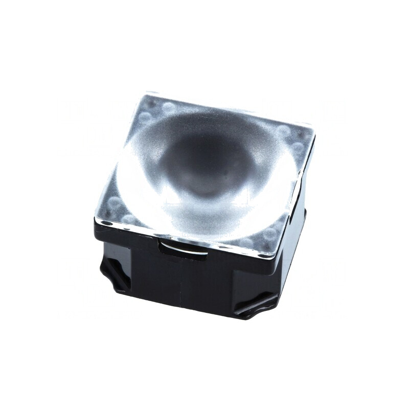 Lentilă LED pătrată transparentă 13-19° neagră | Electronic-mag.ro | Componente Electronice