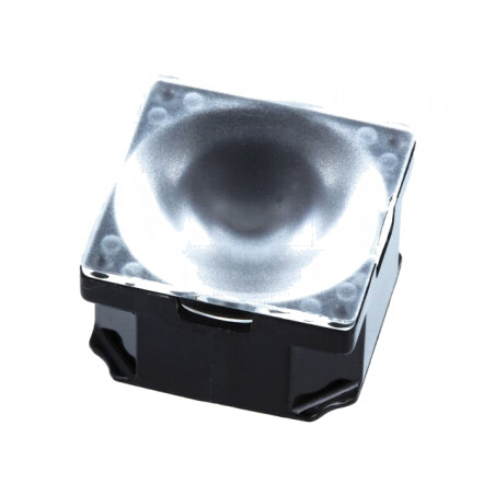 Lentilă LED pătrată transparentă 13-19° neagră | Electronic-mag.ro | Componente Electronice
