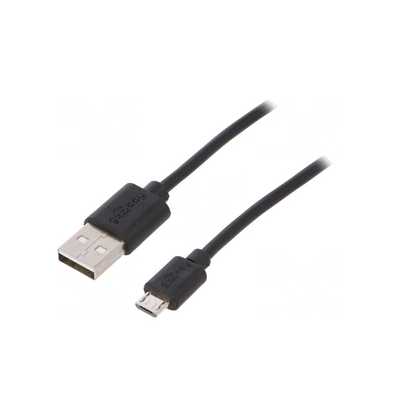 Cablu USB 2.0 A la Micro B 0,5m Negru | Electronic-mag.ro | Componente Electronice