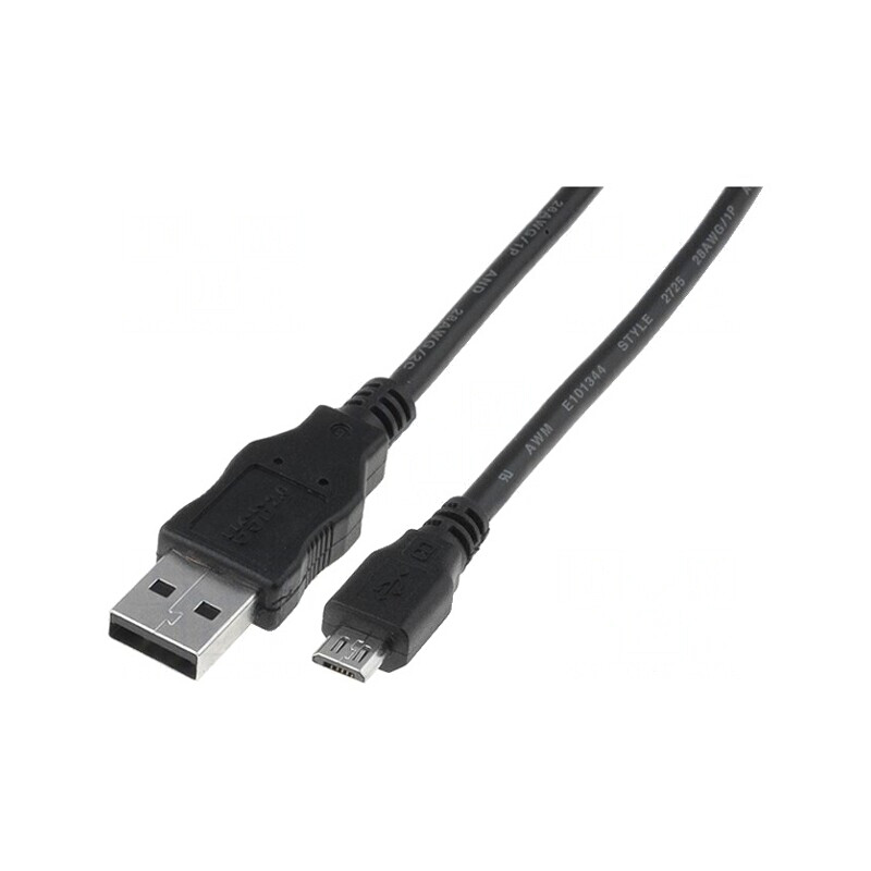 Cablu USB 2.0 A-Micro B 1m Negru | Electronic-mag.ro | Componente Electronice Cablu USB 2.0 A-Micro B 1m Negru | Electronic-mag.ro | Componente Electronice