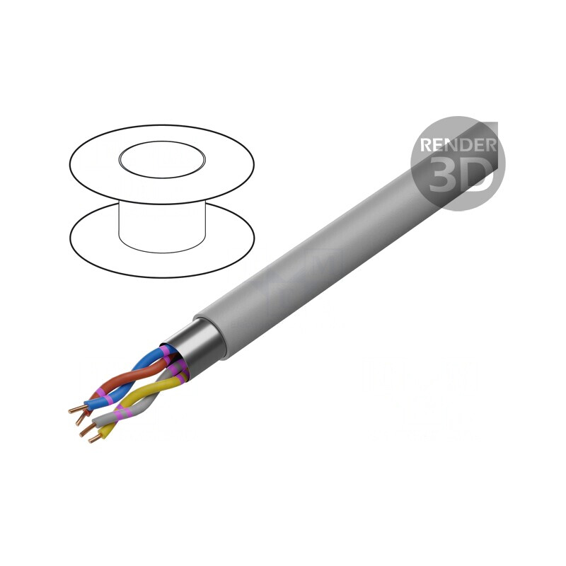 Cablu ecranat 2x2x0,5mm folie Al-PET PVC gri | Electronic-mag.ro | Componente Electronice Cablu ecranat 2x2x0,5mm folie Al-PET PVC gri | Electronic-mag.ro | Componente Electronice