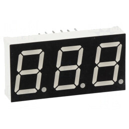 Afișaj LED 7 Segmente 14,2mm Verde 3 Cifre | Electronic-mag.ro | Componente Electronice