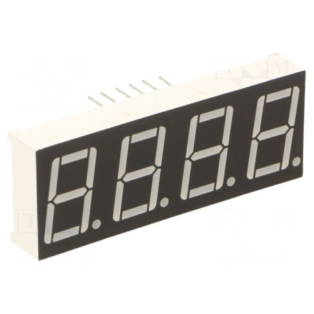 Afișaj LED 7 Segmente 14,2mm 4 Digiti Verde | Electronic-mag.ro | Componente Electronice
