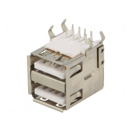 Soclu USB A dublu PCB 90° USB 2.0 | Electronic-mag.ro | Componente Electronice