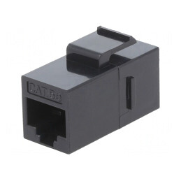 Adaptor Soclu Keystone Cat 5e PoE 8p8c Negru | Electronic-mag.ro | Componente Electronice