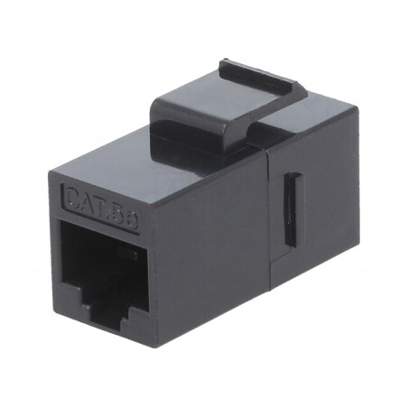Adaptor Soclu Keystone Cat 5e PoE 8p8c Negru | Electronic-mag.ro | Componente Electronice