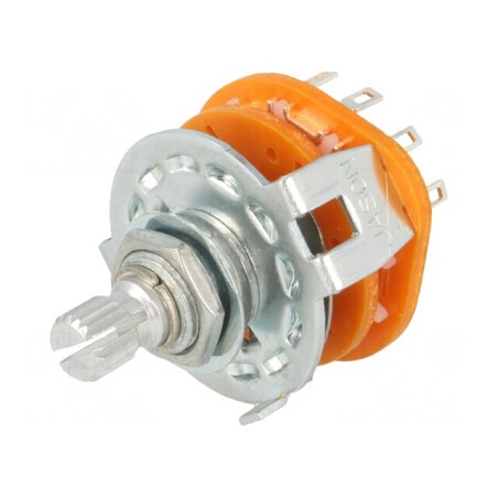 Comutator Rotativ 30° 6 Pozitii 0,3A 125VAC | Electronic-mag.ro | Componente Electronice