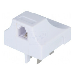 Adaptor RJ11 Soclu cu Mufă în Unghi 90° | Electronic-mag.ro | Componente Electronice