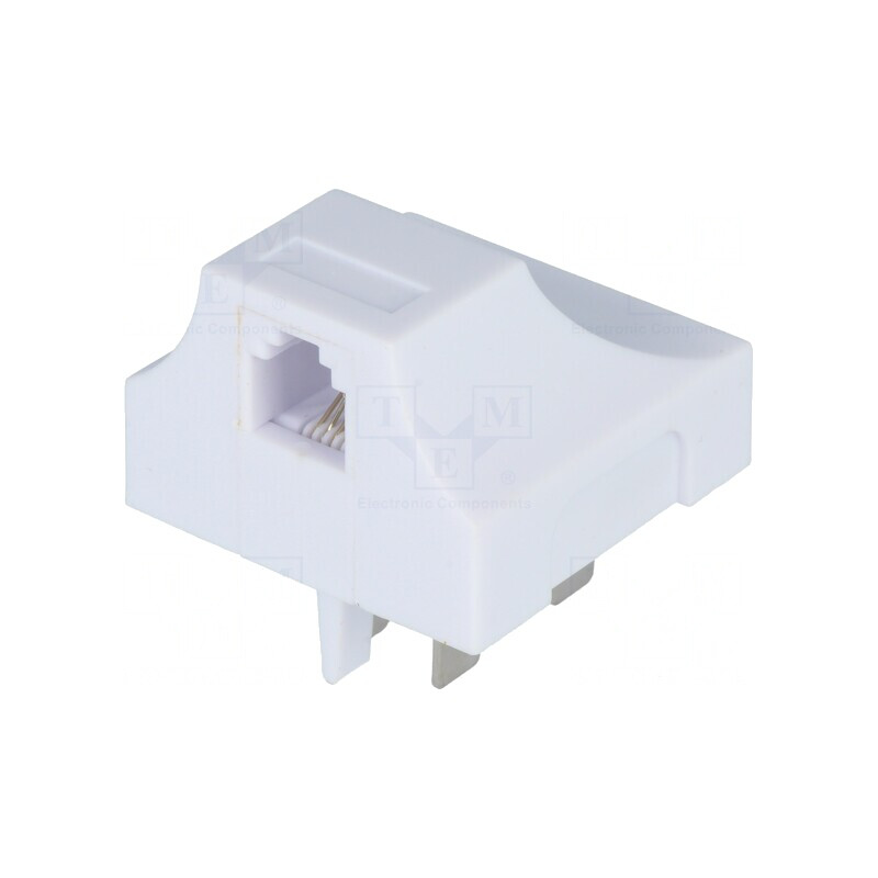 Adaptor RJ11 Soclu cu Mufă în Unghi 90° | Electronic-mag.ro | Componente Electronice