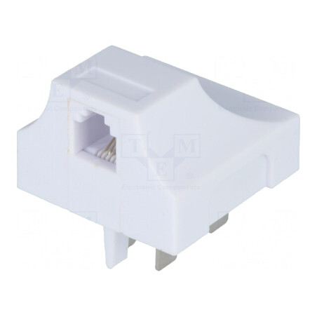 Adaptor RJ11 Soclu cu Mufă în Unghi 90° | Electronic-mag.ro | Componente Electronice