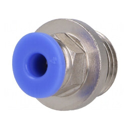 Racord Push-In Simplu Alamă Nichelată 15bar BLUELINE | Electronic-mag.ro | Componente Electronice