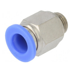 Racord push-in simplu alamă nichelată BLUELINE | Electronic-mag.ro | Componente Electronice