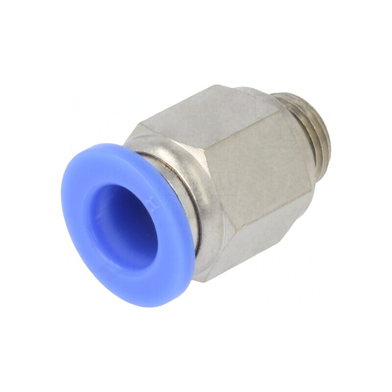 Racord push-in simplu alamă nichelată BLUELINE | Electronic-mag.ro | Componente Electronice