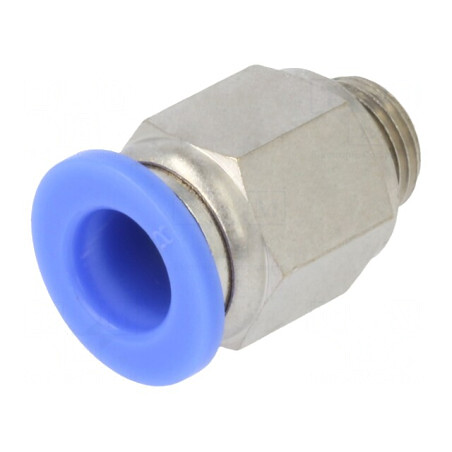 Racord push-in simplu alamă nichelată BLUELINE | Electronic-mag.ro | Componente Electronice