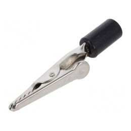 Bornă Crocodil 10A Neagră 7.9mm | Electronic-mag.ro | Componente Electronice