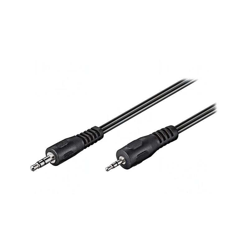 Cablu Audio Jack 2.5mm la 3.5mm 2m Negru | Electronic-mag.ro | Componente Electronice
