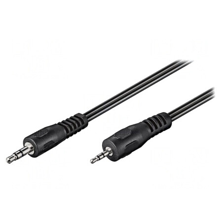 Cablu Audio Jack 2.5mm la 3.5mm 2m Negru | Electronic-mag.ro | Componente Electronice