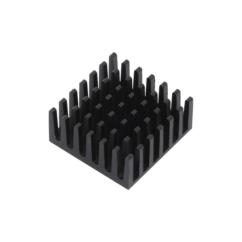 Radiator extrudat cu aripioare BGA negru 25x25mm | Electronic-mag.ro | Componente Electronice