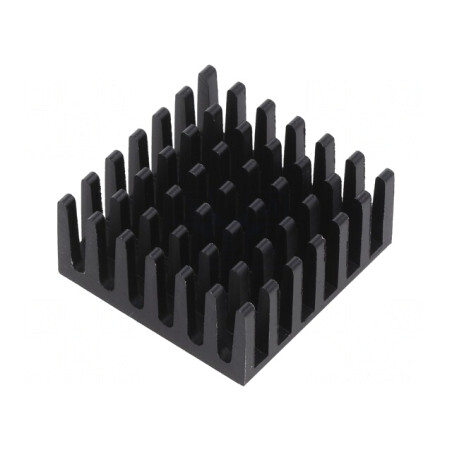 Radiator extrudat cu aripioare BGA negru 25x25mm | Electronic-mag.ro | Componente Electronice
