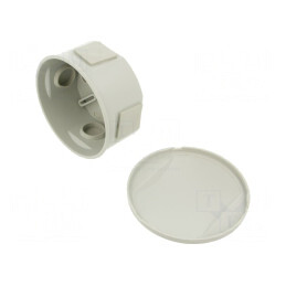 Cutie de conexiuni ABS IP44 Ø 84mm | Electronic-mag.ro | Componente Electronice