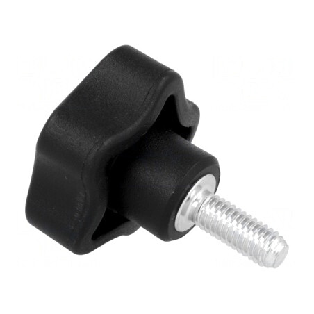 Buton de reglare negru 32mm M6 | Electronic-mag.ro | Componente Electronice