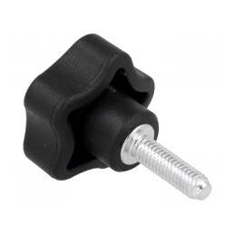 Buton Reglare Negru Ø32mm M6 20mm H23mm | Electronic-mag.ro | Componente Electronice
