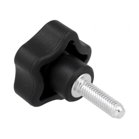 Buton Reglare Negru Ø32mm M6 20mm H23mm | Electronic-mag.ro | Componente Electronice
