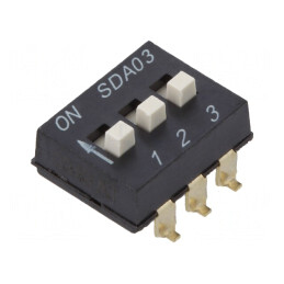 Comutator DIP-SWITCH 3 Secțiuni ON-OFF 24VDC | Electronic-mag.ro | Componente Electronice