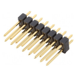 Conector pini 2x8 aurit 2,54mm THT | Electronic-mag.ro | Componente Electronice