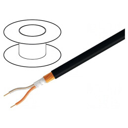 Cablu Microfon 2x0.25mm2 Gri OFC PVC | Electronic-mag.ro | Componente Electronice
