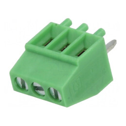 Regletă conexiuni PCB 90° 2,54mm 3 piste 6A | Electronic-mag.ro | Componente Electronice