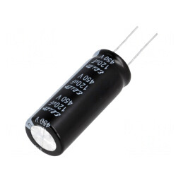 Condensator Electrolitic THT 120uF 450V 18x45mm 20% | Electronic-mag.ro | Componente Electronice