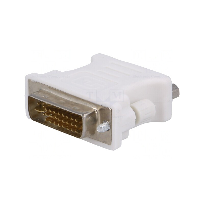 Adaptor D-Sub 15 Pin la DVI-I Alb | Electronic-mag.ro | Componente Electronice