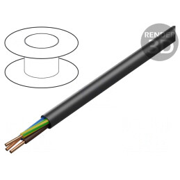 Cablu electric negru 3G1,5mm2 YKY 100m