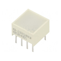 LED Afișaj Roșu Lentilă Albă Difuză 630nm 400-550mcd | Electronic-mag.ro | Componente Electronice