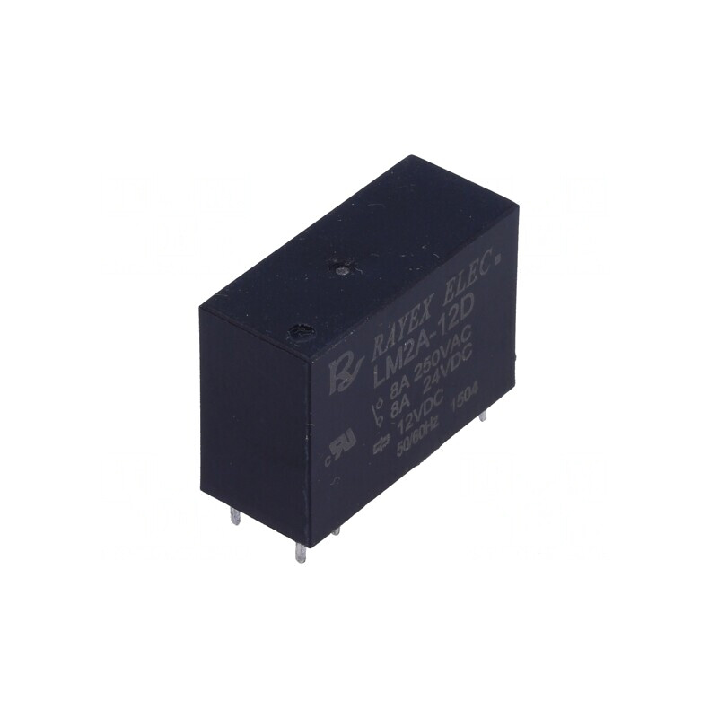 Releu electromagnetic DPST-NO 12VDC 5A | Electronic-mag.ro | Componente Electronice
