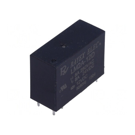 Releu electromagnetic DPST-NO 12VDC 5A | Electronic-mag.ro | Componente Electronice