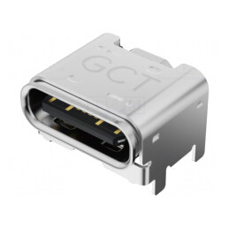 Soclu USB C SMT 16-Pin Orizontal USB 2.0 5A | Electronic-mag.ro | Componente Electronice