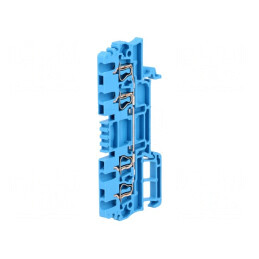 Conector Șine 1.5mm² 4 Piste Albastru Wemid | Electronic-mag.ro | Componente Electronice