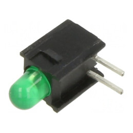 LED 3mm Verde 30mA Lentilă 60° | Electronic-mag.ro | Componente Electronice