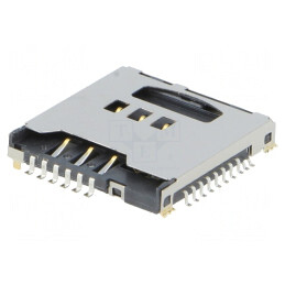 Conector pentru carduri microSD și SIM SMT
