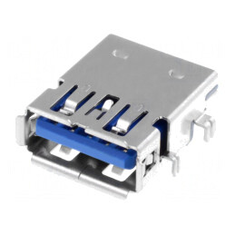 Adaptor USB A unghi 90° pentru PCB THT | Electronic-mag.ro | Componente Electronice