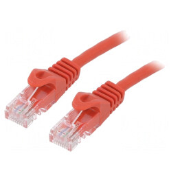 Patch cord roșu U/UTP Cat6 2m | Electronic-mag.ro | Componente Electronice