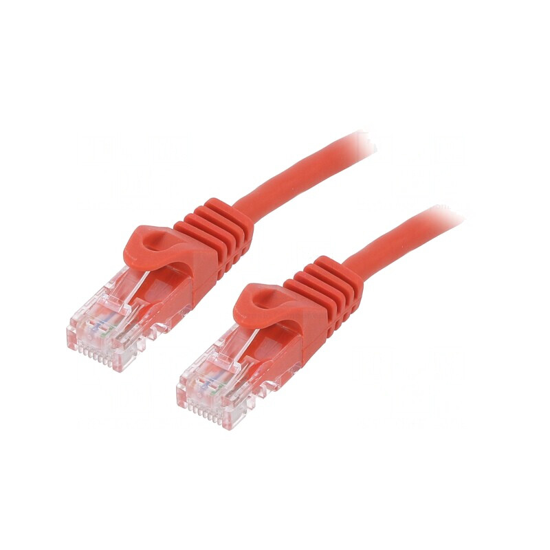 Patch cord roșu U/UTP Cat6 2m | Electronic-mag.ro | Componente Electronice