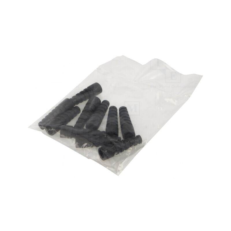 Manşon Negru RG58 pentru Mufe BNC, Set 10 Buc. | Electronic-mag.ro | Componente Electronice
