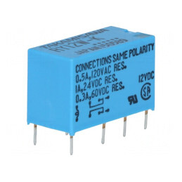Releu Electromagnetic DPDT 12VDC PCB | Electronic-mag.ro | Componente Electronice