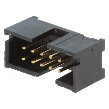 Soclu IDC THT 10 pini 2x5 aurit 2,54mm | Electronic-mag.ro | Componente Electronice