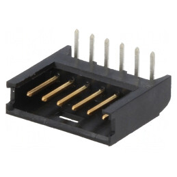 Soclu cablu-placă aurit 6 pini 2,54mm THT | Electronic-mag.ro | Componente Electronice