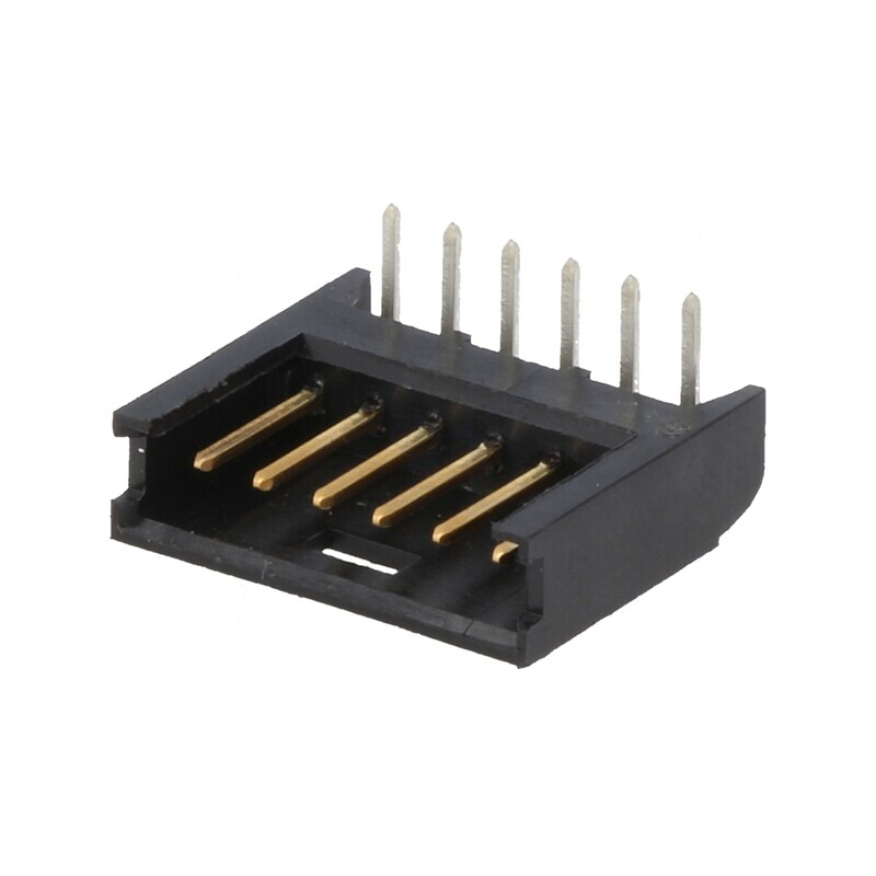 Soclu cablu-placă aurit 6 pini 2,54mm THT | Electronic-mag.ro | Componente Electronice